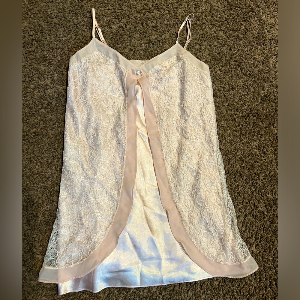 baby pink slip dress